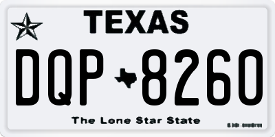 TX license plate DQP8260