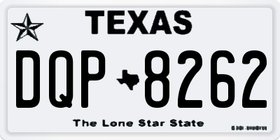 TX license plate DQP8262