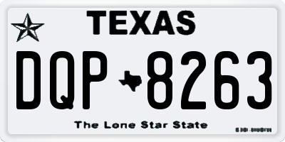 TX license plate DQP8263