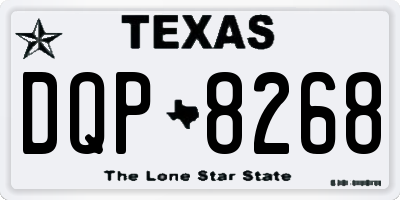 TX license plate DQP8268