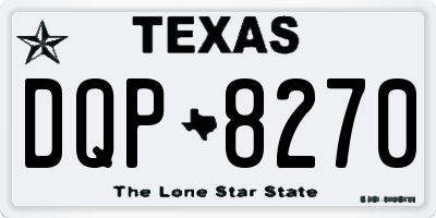 TX license plate DQP8270