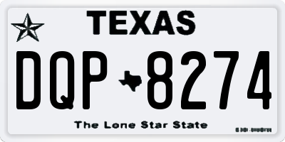 TX license plate DQP8274