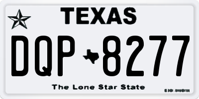 TX license plate DQP8277