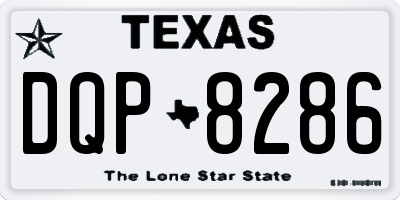 TX license plate DQP8286
