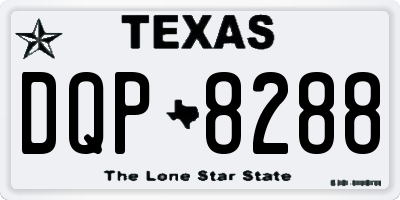 TX license plate DQP8288