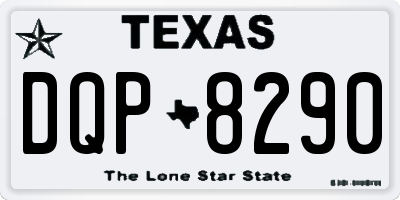 TX license plate DQP8290