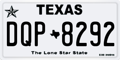 TX license plate DQP8292