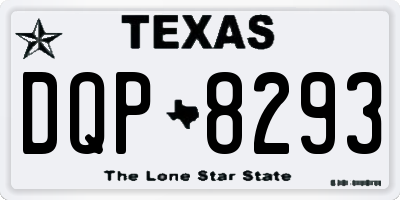 TX license plate DQP8293
