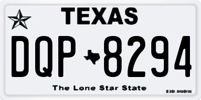 TX license plate DQP8294