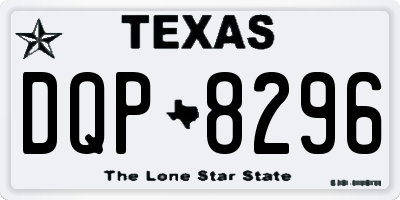 TX license plate DQP8296