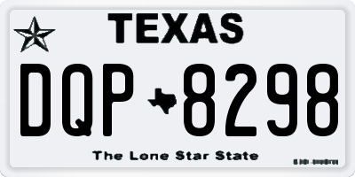 TX license plate DQP8298