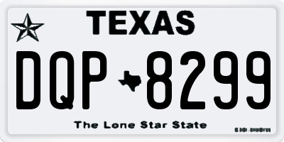 TX license plate DQP8299