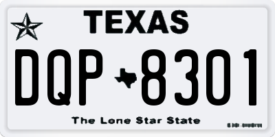 TX license plate DQP8301
