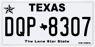 TX license plate DQP8307