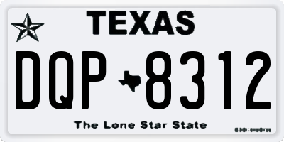 TX license plate DQP8312