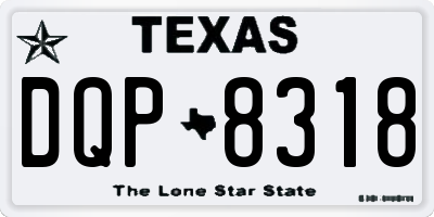 TX license plate DQP8318