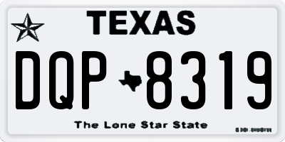 TX license plate DQP8319