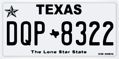 TX license plate DQP8322