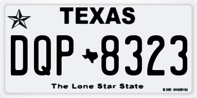 TX license plate DQP8323