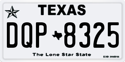 TX license plate DQP8325