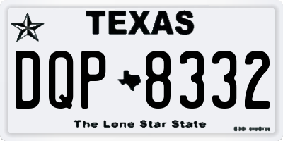 TX license plate DQP8332