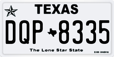 TX license plate DQP8335