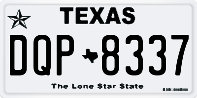 TX license plate DQP8337