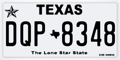 TX license plate DQP8348