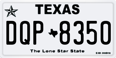 TX license plate DQP8350