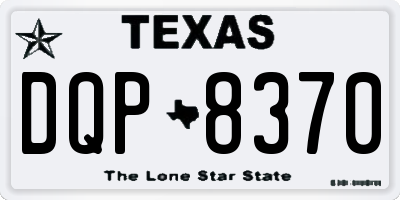TX license plate DQP8370