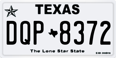 TX license plate DQP8372