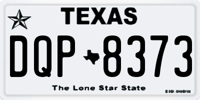 TX license plate DQP8373