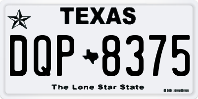 TX license plate DQP8375