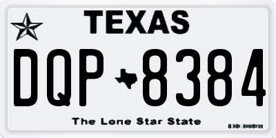 TX license plate DQP8384
