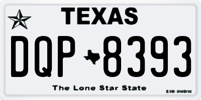 TX license plate DQP8393