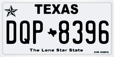TX license plate DQP8396