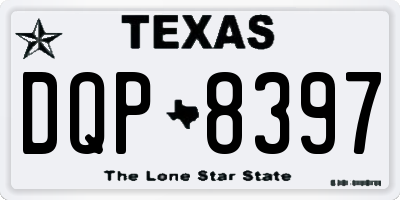 TX license plate DQP8397