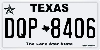 TX license plate DQP8406