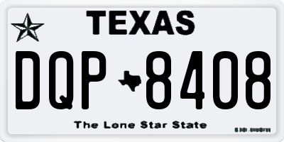 TX license plate DQP8408