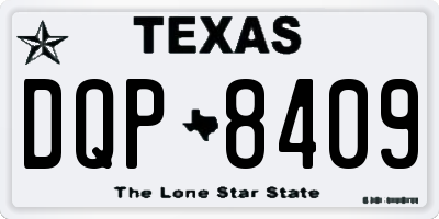 TX license plate DQP8409