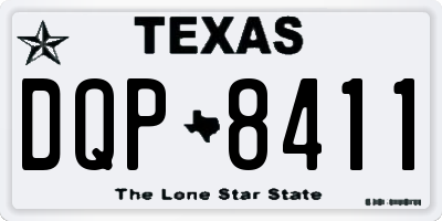 TX license plate DQP8411