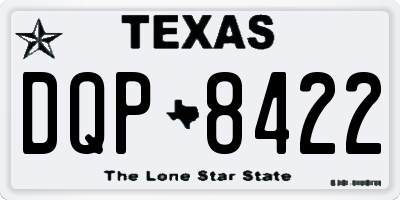 TX license plate DQP8422