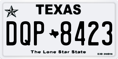 TX license plate DQP8423