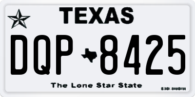 TX license plate DQP8425