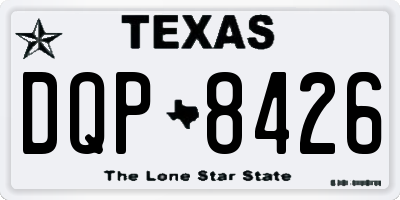 TX license plate DQP8426