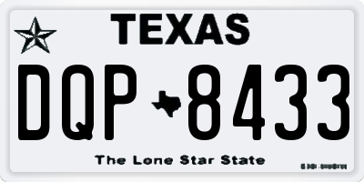 TX license plate DQP8433