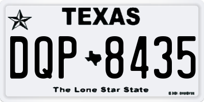 TX license plate DQP8435