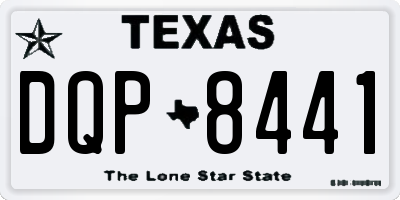 TX license plate DQP8441