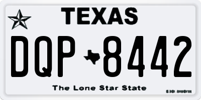 TX license plate DQP8442