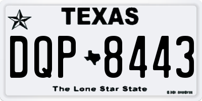 TX license plate DQP8443